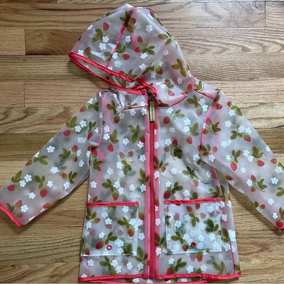 Cat & Jack strawberry Raincoat - Picture 3 of 3
